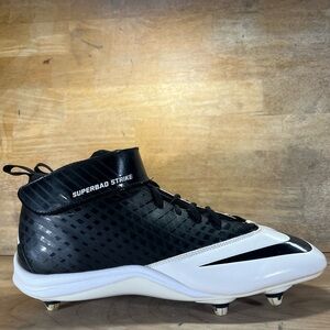 Nike SuperBad Strike Mens Size 13 Football Cleats Shoes  Black White 510951-001